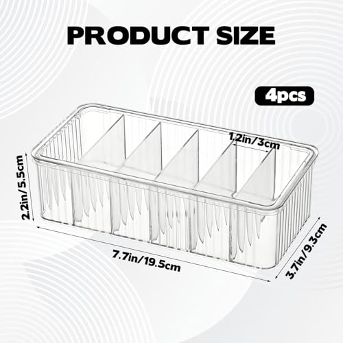 4 Pcs Cable Organizer Box, Clear Plastic Cord Storage Organizer - Image 3