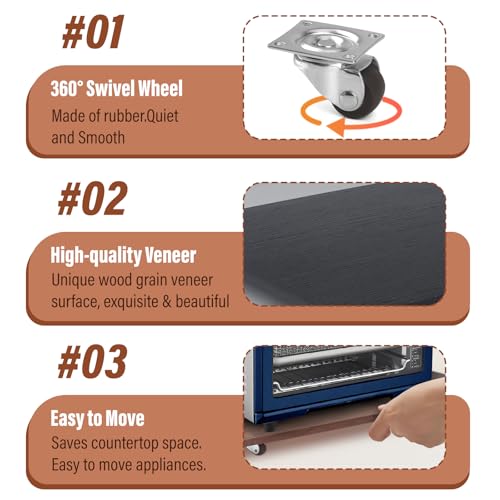360° Appliance Slider Sliding Tray, Coffee Maker Rolling Tray - Image 7
