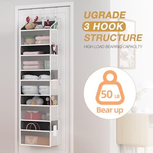 Over the Door Organizer with 5 Front & 10 MeshSide Pockets,Heavy - Image 7
