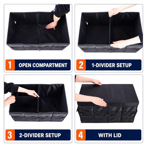 Heavy Duty Car Trunk Organizer with Lid, Collapsible SUV - Image 6