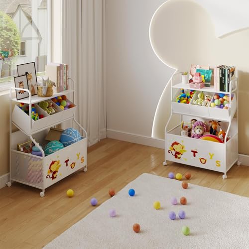 BBLIKE Toy Storage Organizer, Large Toy Box with Wheels - Image 6
