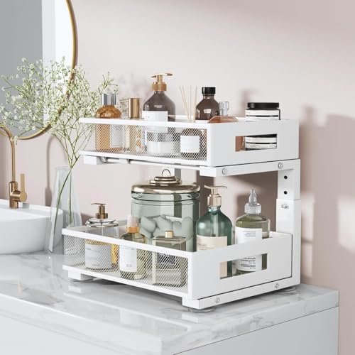 Under Sink Organizer, 2-Tier Dual Pull Out Cabinet Organizer - Image 7