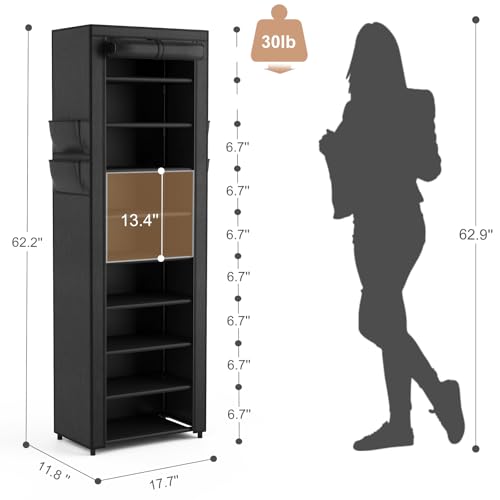 Shoe Rack with Cover Narrow Shoe Organizer with 4 Side - Image 4