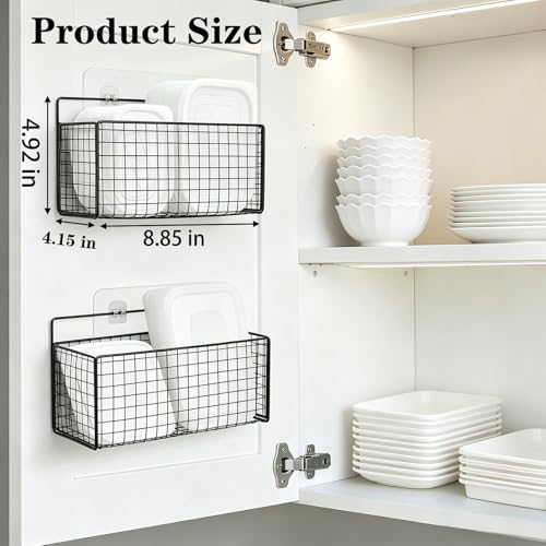 2 Pcs Large Adhesive Cabinet Organizer - Lid Organizer Inside - Image 4