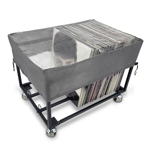 OrigoDeco Vinyl Record Storage Holder on Wheels | Home Organization - Image 2