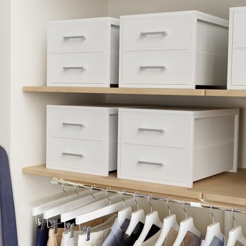BOLUO Stackable Storage Drawers Narrow Closet Organizers - Image 5