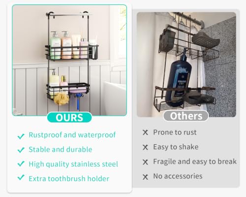 HapiRm Hanging Shower Caddy – For Renters & Small Bathrooms, Fits - Image 7