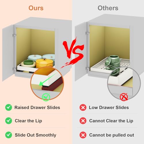 Fokyfok Pull out Cabinet Organizer,11"-16"W,17"-24"D | Pull Out Organi - Image 4