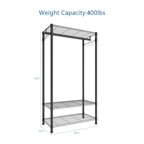 Xiofio 3 Tiers Heavy Duty Clothes Rack for Hanging Clothes - Image 4