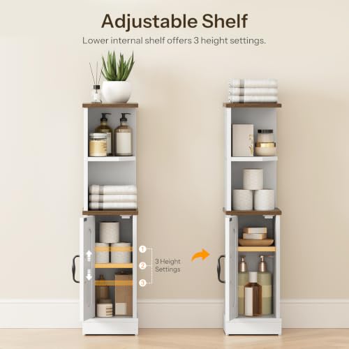 HOOBRO Corner Cabinet, Small Bathroom Corner Cabinet with Door - Image 7