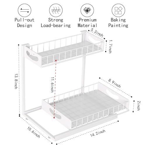 Under Sink Organizer with Pull-Out Drawers,Kitchen Sink Organizer - Image 6