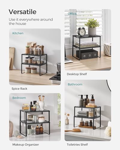 SONGMICS Set of 2 Metal Spice Racks, Stackable Expan | All Products - Image 7