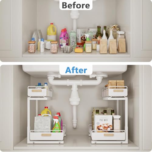 Under Sink Organizer Kitchen - Upgraded Professional Rails, 2 - Image 5