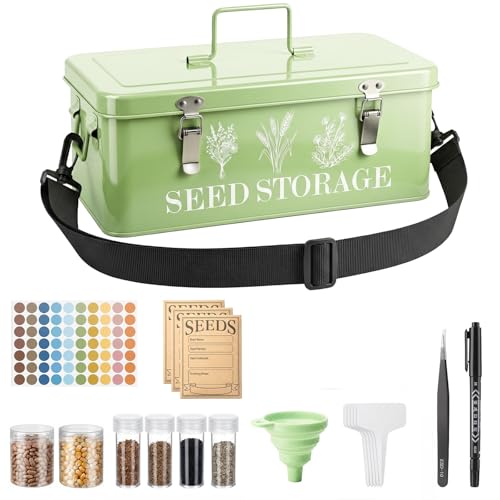Seed Storage Organizer with Strap, 10 Large & 30 Small Bottles - Image 2