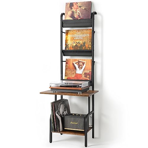 Record Player Stand with Vinyl Storage, Record Player - Image 2