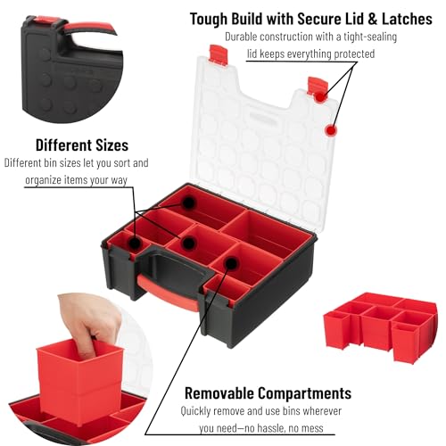 INTERTOOL Hardware Organizer with 7 Deep Removable Bins - Image 3