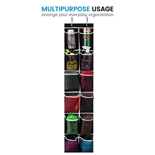 ZOBER Over the Door Shoe Organizer - 12 Mesh Pockets, Space - Image 6