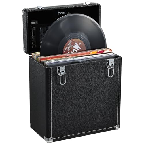 Vinyl Record Storage Box with Lock Record Organizer - Image 2