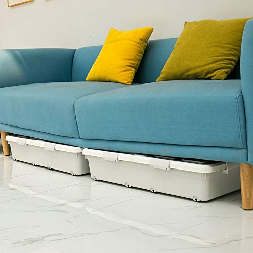 3 Pack Large Rolling Under Bed Storage Bin With Wheels, Sliding - Image 6