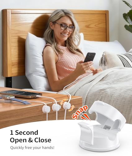 8 Pack 360° Rotatable Cable Clips Cord Organizer,Des | All Products - Image 4