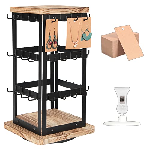 Jewelry Display for Vendors Rotating Earring Tower Holder - Image 2