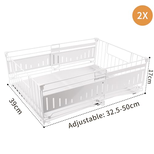 Expandable Pull Out Cabinet Organizer, No Drill Adhesive - Image 3