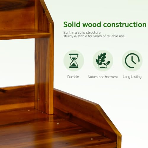 FDW Outdoor Potting Bench Table with Sink & Drawer | Home Organization - Image 6