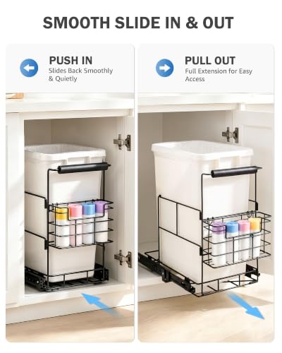 Bulado Pull Out Trash Can Under Cabinet, Supports 125 lbs - Image 6