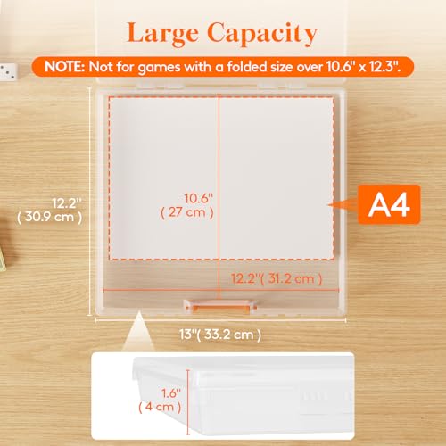 Lifewit Board Game Storage Containers with Handle, 12.2''x10.6'' - Image 3