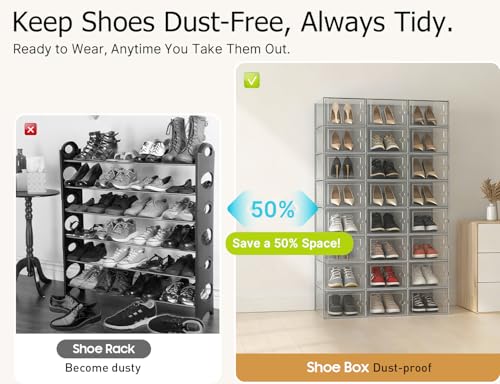 Kuject XX-Large Shoe Storage Boxes 12 Pack, Clear St | All Products - Image 6