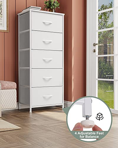 Tall Dresser Vertical Fabric Storage Tower Organizer, 5 Drawers - Image 7