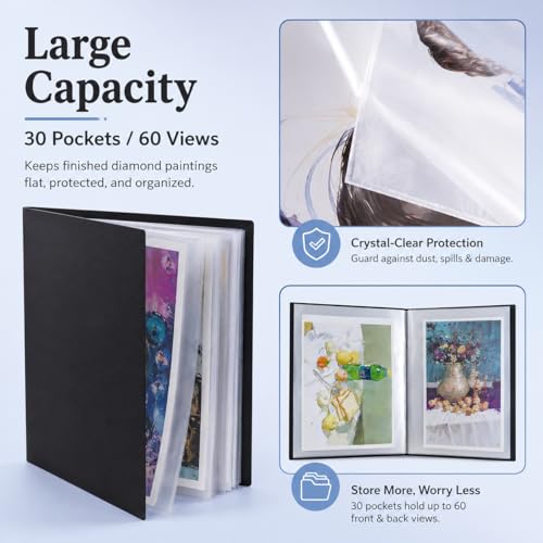 Diamond Art Portfolio Book 22"×16" (55cm×40cm), 30sleeves - Image 4
