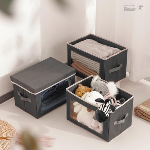 Homsorout Storage Bins with Lids - Fabric Storage Boxes - Image 6
