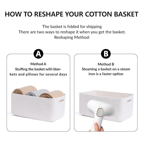 MiniArk Large Storage Baskets for Organizing, 17 x 13 x 7.5” - Image 8