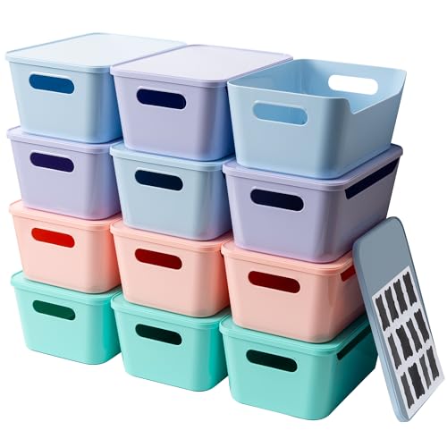 Tiawudi 12 Pack 4.5L Storage Bins with Lids, Plastic - Image 2
