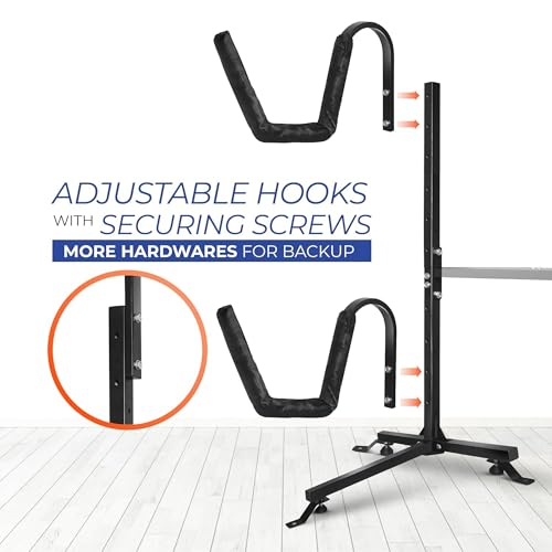 Yes4All 175 lbs Storage Freestanding Double Kayak Rack - Image 4