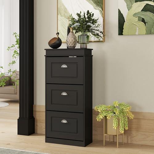 Panana Narrow Shoe Storage Cabinet, Freestanding Shoe Rack - Image 6