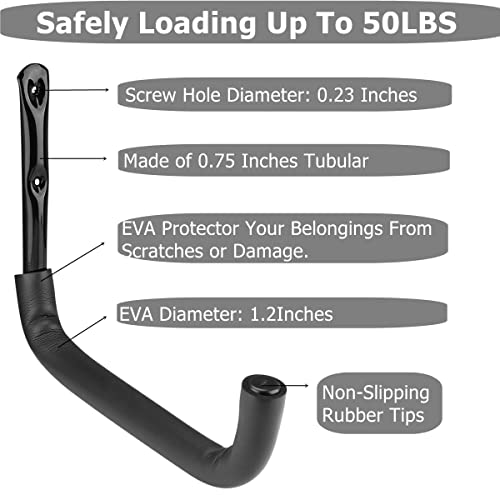 Kayak Storage Racks, Heavy Duty Garage Storage SUP Hooks - Image 6