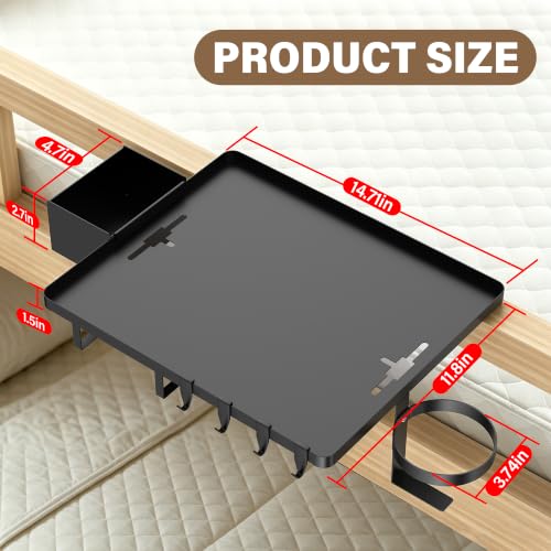 Bedside Shelf, Metal Shelf for Dorm Room Clip On Floating (Black) - Image 6