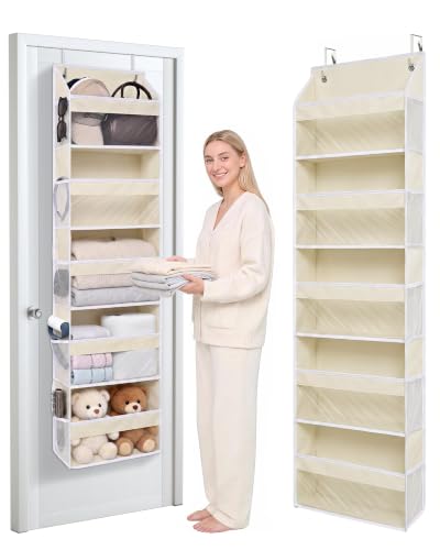 5 Tiers Over Door Organizer with 10 Mesh Side Pockets, 44 lbs - Image 2