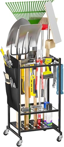 Garden Tool Organizer with Wheels, Freestanding Garden - Image 2