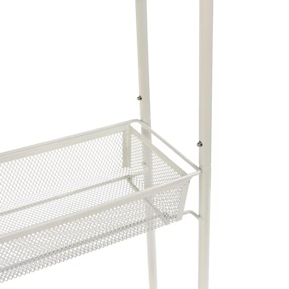 3 Tier Slim Rolling Storage Cart for Narrow Spaces, Metal Utility - Image 3