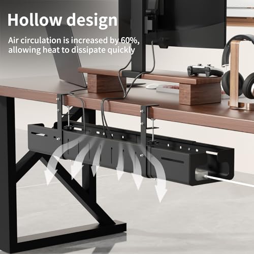 Under Desk Cable Management Tray, Expandable 25.2"–38.6" - Image 5