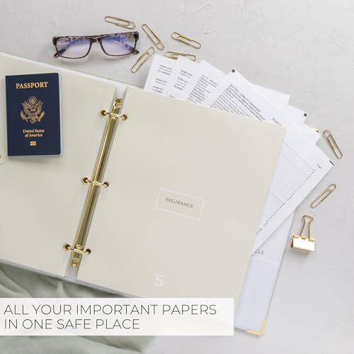 Important Document Organizer Set with Folders - Complete Linen - Image 6
