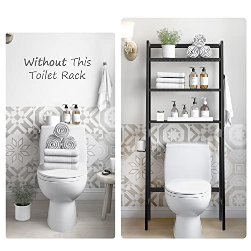MallKing Over-The-Toilet Storage Rack, Wooden 3-Tier - Image 7