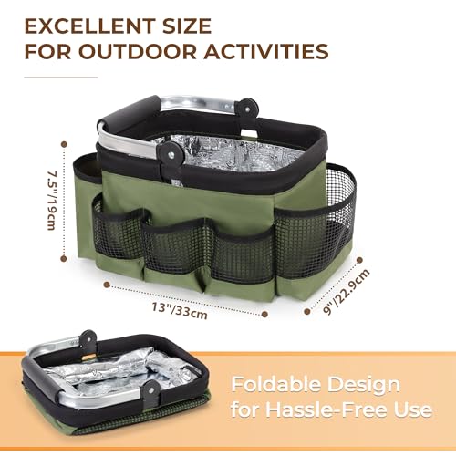 PGmoon Foldable Cleaning Caddy with Rotate Handle - Image 6