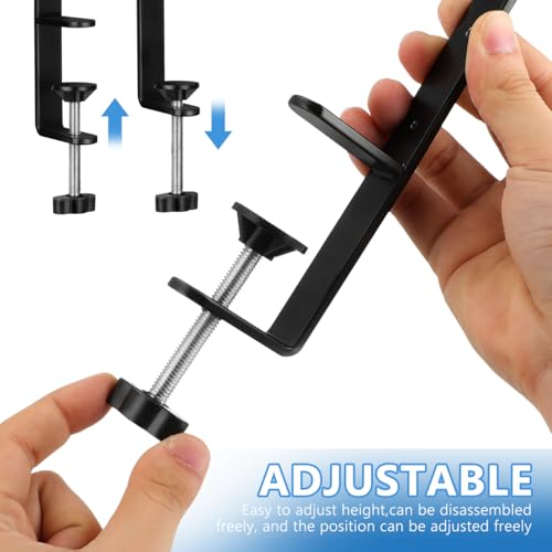 2Pcs Desk Clamp, Metal Pegboard Fixing Mount Extended Version - Image 5