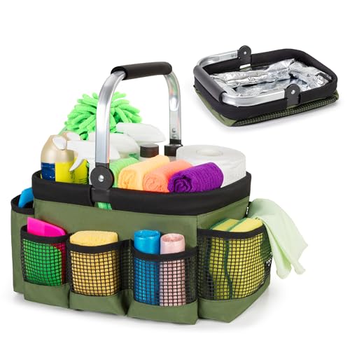 PGmoon Foldable Cleaning Caddy with Rotate Handle - Image 2