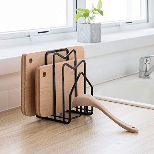 SUNFICON Cutting Board Rack Chopping Board Organizer Stand Holder - Image 1