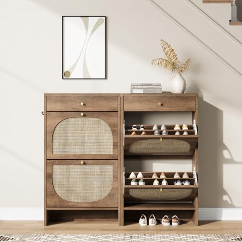 Shoe Storage Cabinet for Entryway, Slim Shoe Rack with 2 - Image 8